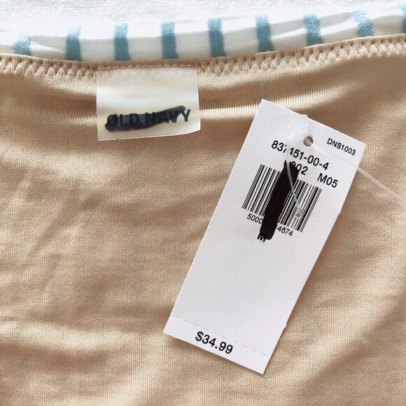 Old Navy bikini bottoms MED blue stripe high rise & high cut New with tags! - Picture 9 of 9